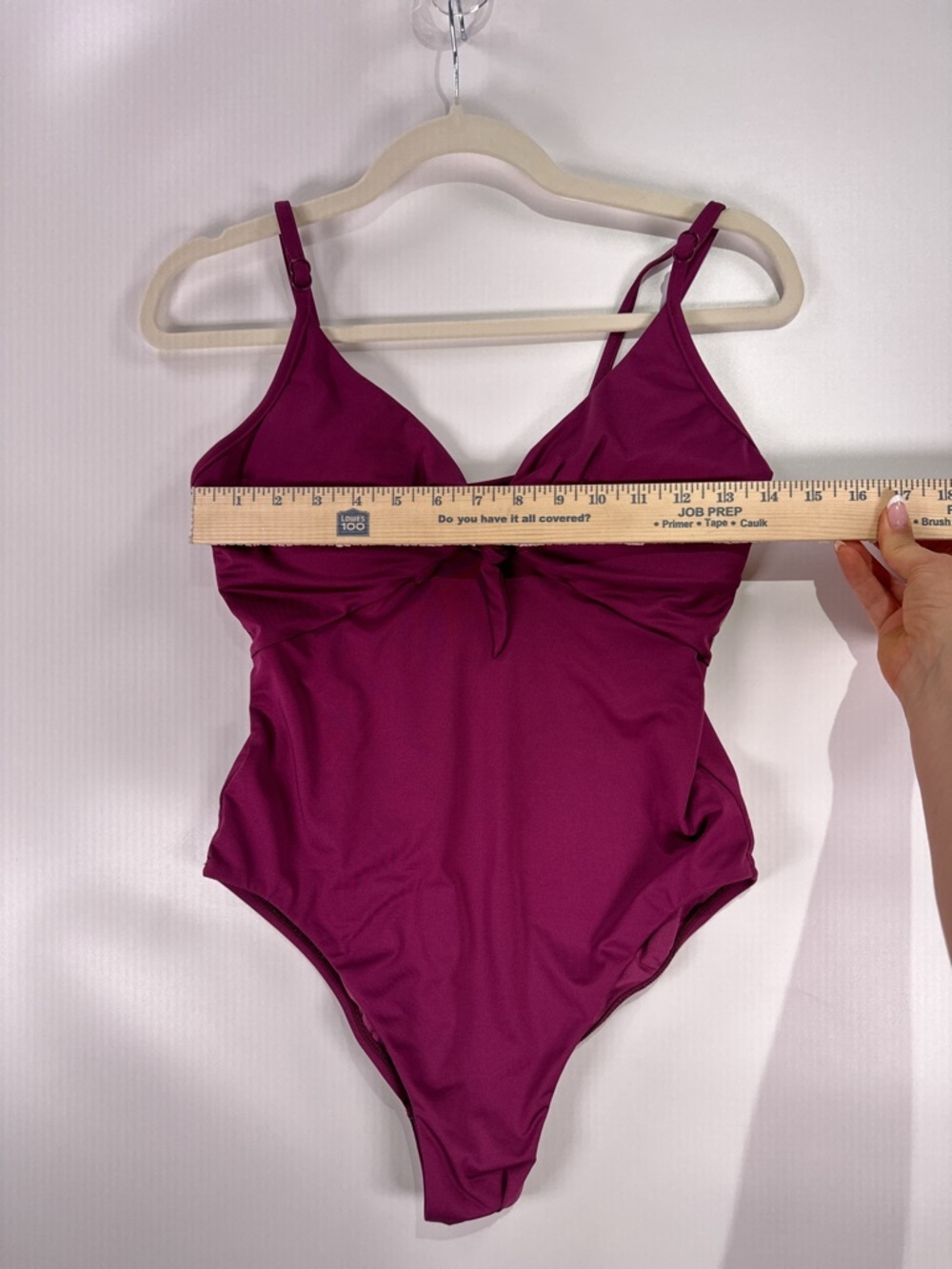 Seafolly Ruched Tie Front One Piece Swimsuit Magenta US 14 Tummy Control - Picture 11 of 12